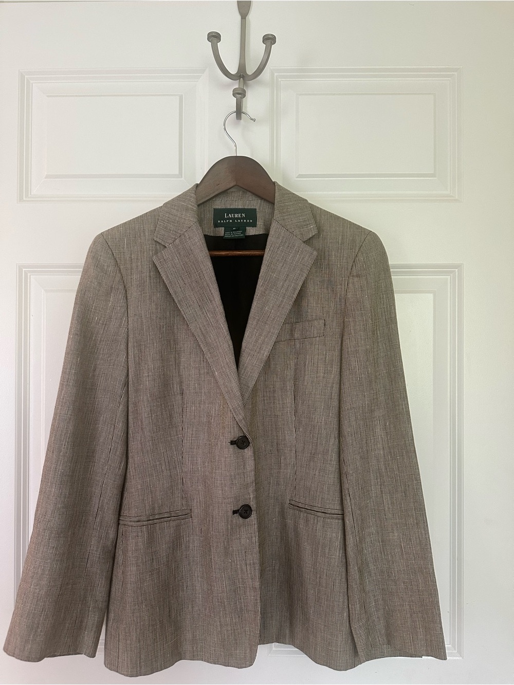 Lauren Ralph Lauren Women's Tan Linen + Wool Blazer